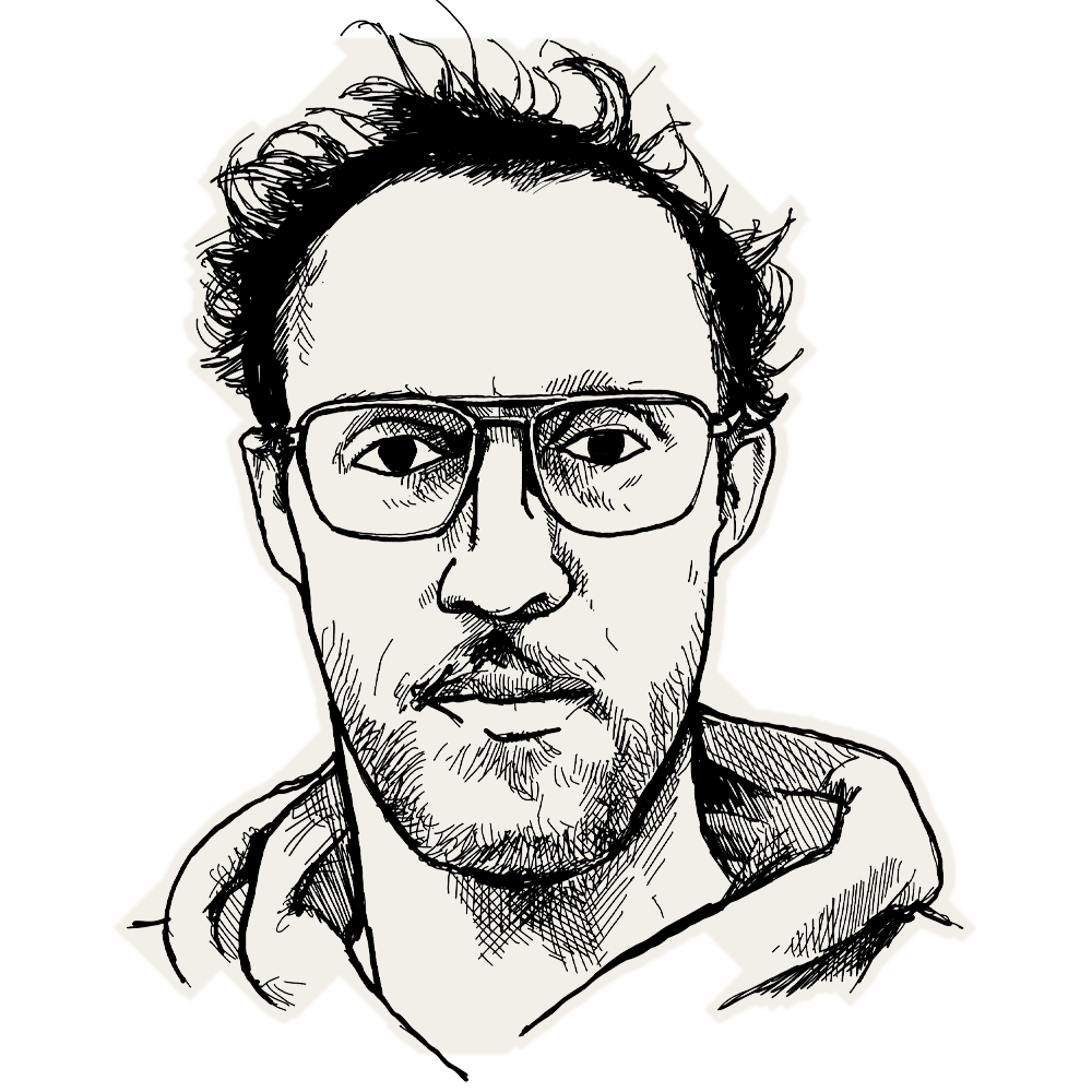Pencil portrait of Lorin Duquesne